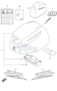 DF 9.9A drawing Engine Cover - w/Remote Control