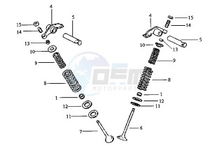 HUSKY - 125 cc drawing VALVES