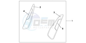 ST1300A9 France - (F / ABS CMF MME) drawing KNEE PAD SET