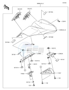 NINJA 650 EX650KHF XX (EU ME A(FRICA) drawing Accessory(Single Seat Cover)