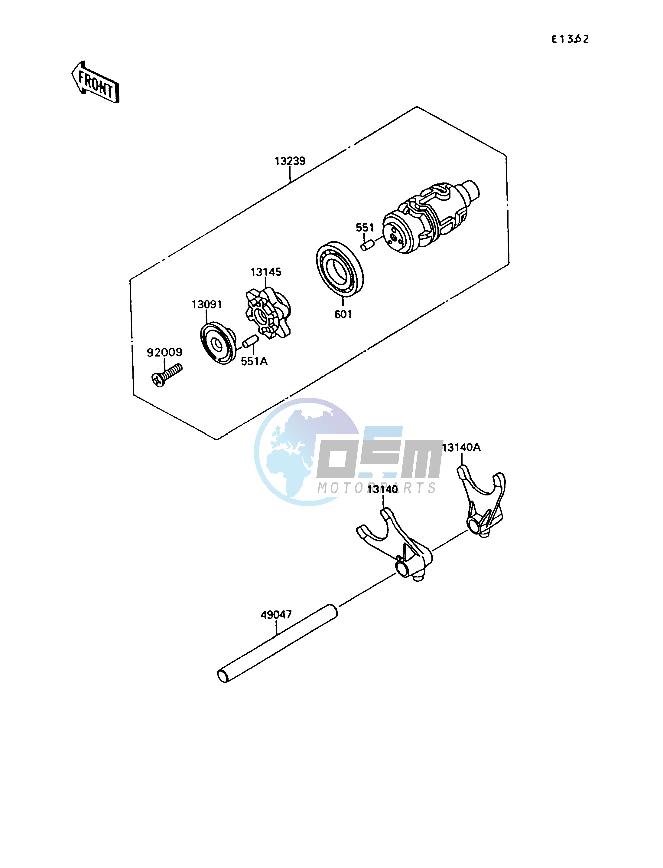 GEAR CHANGE DRUM_SHIFT FORK-- S- -