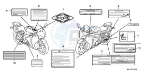 CBR1000RR9 Australia - (U / MME SPC) drawing CAUTION LABEL (1)