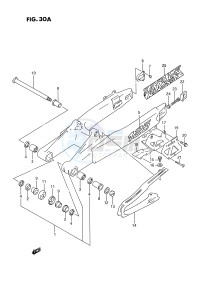 RM125 (E3) drawing REAR SWINGING ARM (MODEL P R S)