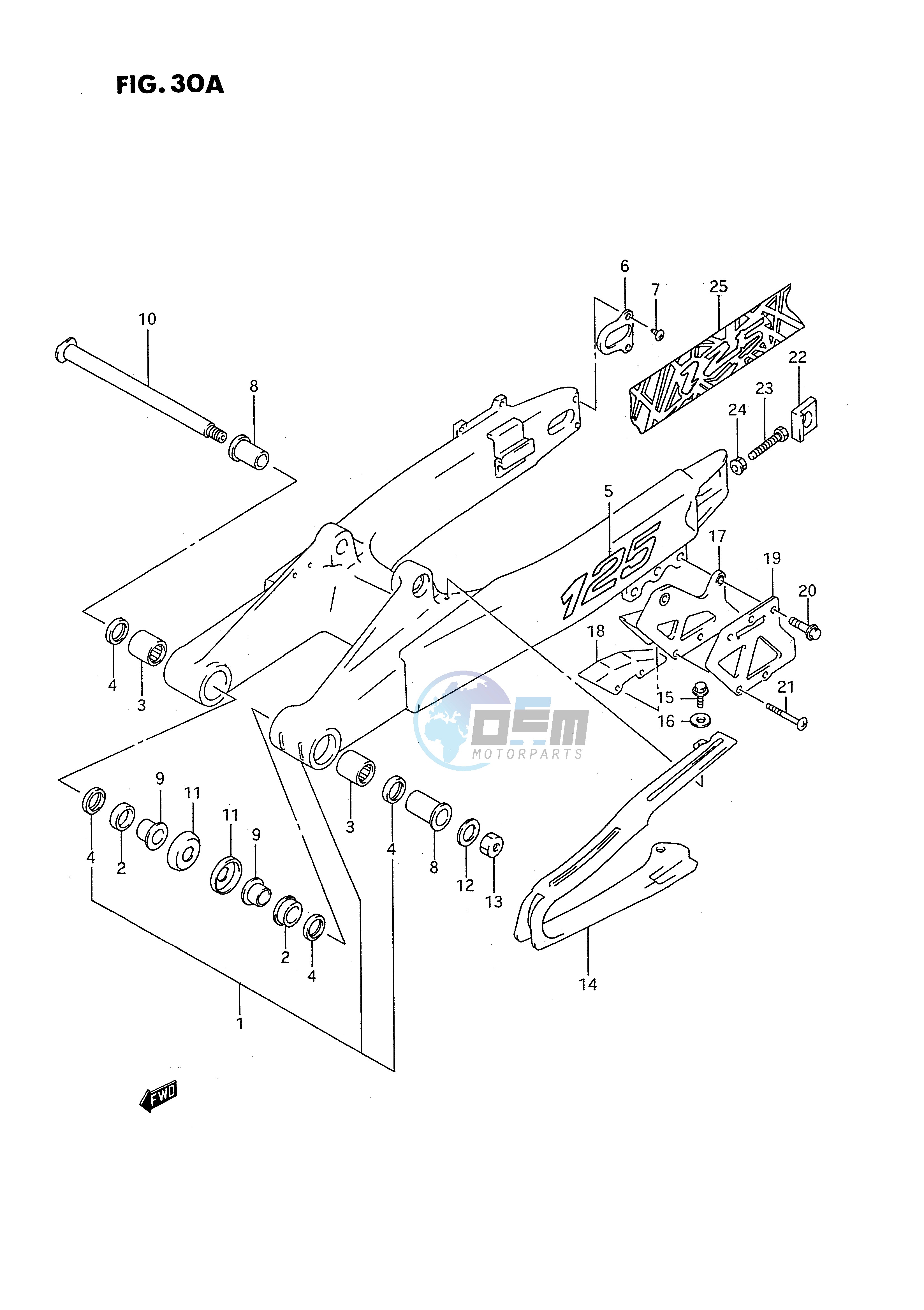 REAR SWINGING ARM (MODEL P R S)