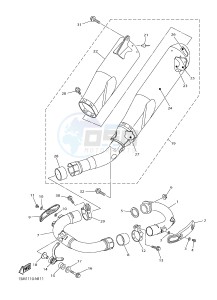 YZ250F (1SMD 1SMF 1SMG 1SMH) drawing EXHAUST