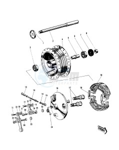 W1 W2 TT SS [COMMANDER) (TT-SS ) 650 [COMMANDER) drawing FRONT HUB_BRAKE -- -E_NO.54589- -