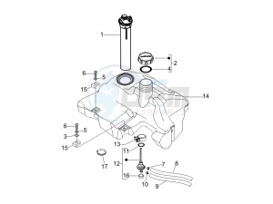 LX 125 4T E3 UK drawing Fuel Tank