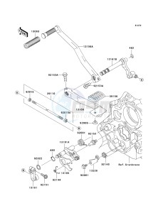 VN 1600 A [VULCAN 1600 CLASSIC] (A6F-A8FA) A8FA drawing GEAR CHANGE MECHANISM