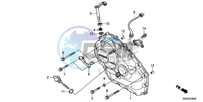 RIGHT CRANKCASE COVER (NC700S/ SA)