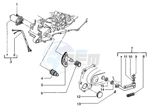 Zip 50 SP drawing Starting Motor - Starting lever