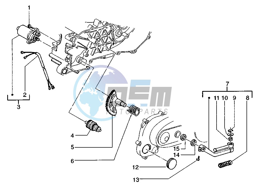 Starting Motor - Starting lever