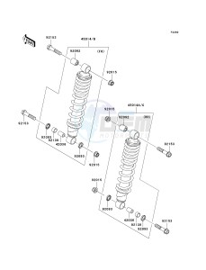 KVF 750 B (BRUTE FORCE 750 4X4I) (B6F-B7FA) A7F drawing SHOCK ABSORBER-- S- -