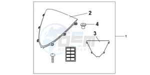 CBR1000RAA UK - (E / ABS MKH) drawing WINDSCREEN CLEAR