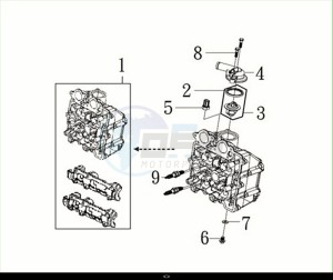 MAXSYM TL 508 (TL50W2-EU) (M2) drawing CYLINDER HEAD / MAXSYM TL 508 (TL50W2-EU) (M2)