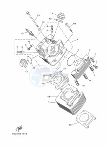 YBR125EGS (43BK) drawing CYLINDER