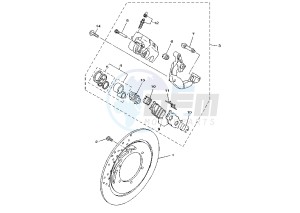 XVS A DRAG STAR CLASSIC 650 drawing FRONT BRAKE CALIPER MY98-00