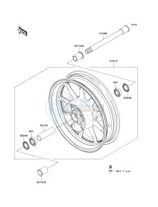 VN 1700 E [VULCAN 1700 CLASSIC] (9G-9FA) E9FA drawing FRONT WHEEL