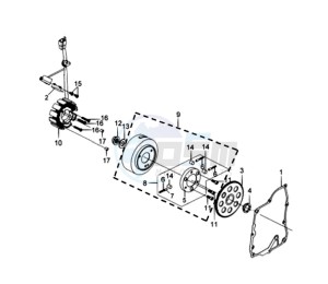 TRACKRUNNER 180 drawing MAGNETO / FLYWHEEL