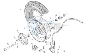 SR 50 Air (Horizontal cylinder) drawing Front wheel