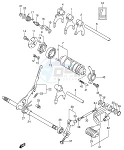 LT-F400 (P24) drawing GEAR SHIFTING (1)(MODEL K4 K5 K6 K7)