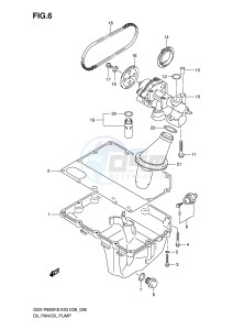 GSX-R600 (E3-E28) drawing OIL PAN - OIL PUMP