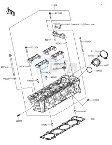 VERSYS 1000 KLZ1000BHF XX (EU ME A(FRICA) drawing Cylinder Head