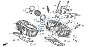 NV600C drawing CYLINDER/CYLINDER HEAD (REAR)