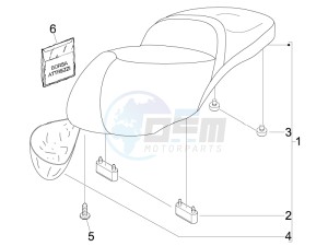 Beverly 125 Tourer e3 drawing Saddle seats - Tool roll