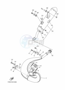 YZ250 (BCR6) drawing EXHAUST