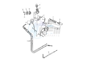 YZF R THUNDER ACE 1000 drawing STEERING HANDLE-CABLE MY97-00