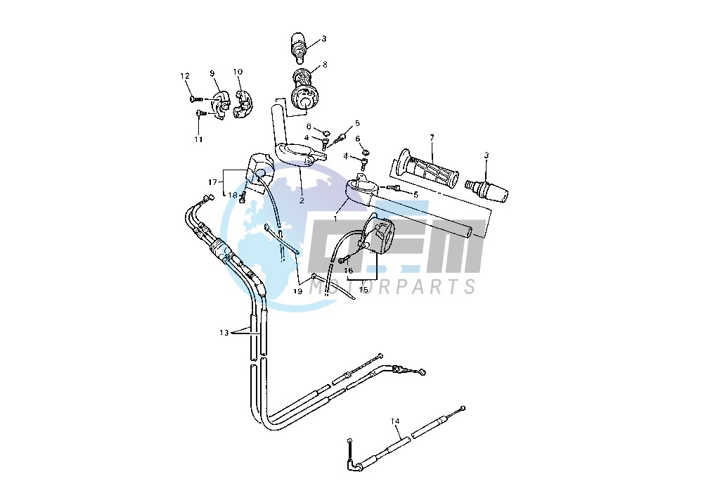 STEERING HANDLE-CABLE MY97-00