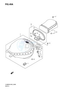 VL800 (E2) VOLUSIA drawing SEAT (VL800CK8 CUEK8)