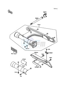 VN 1500 C [VULCAN 1500 L] (C3-C4) [VULCAN 1500 L] drawing SWINGARM