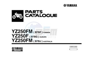 YZ250F (B7BG) drawing Infopage-1