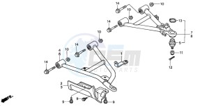 TRX350TM FOURTRAX 350 drawing FRONT ARM (TRX350FM/FE)