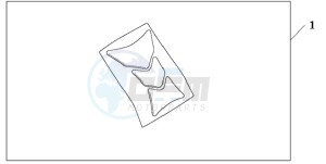 VTR2509 Australia - (U / MK) drawing TANK PAD HONDA WING LOGO