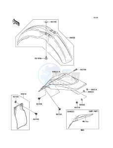 KX65 KX65ADF EU drawing Fenders