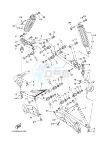 YXC700E VIKING VI EPS (2US9) drawing FRONT SUSPENSION & WHEEL