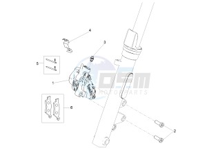 V7 III Special 750 e4 (EMEA) drawing Front brake caliper