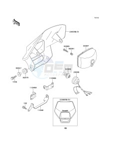 KDX 220 A [KDX220R] (A4-A8) [KDX220R] drawing HEADLIGHT-- S- -