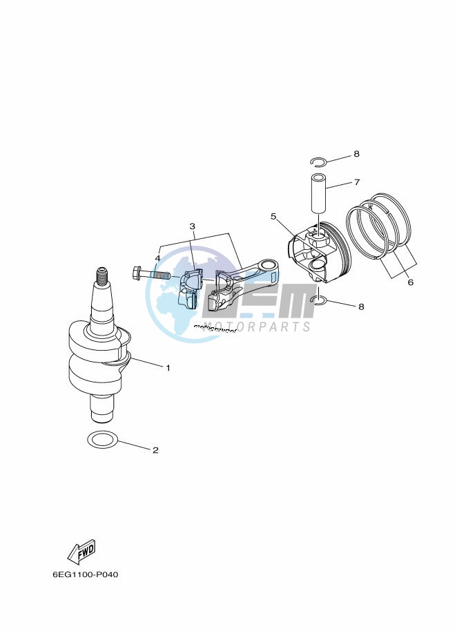 CRANKSHAFT--PISTON