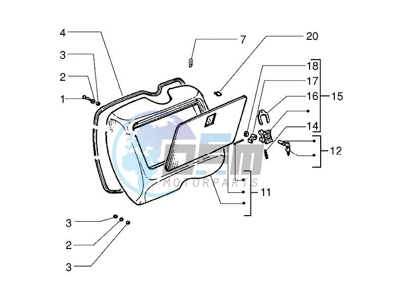 Front glovebox - Knee-guard panel