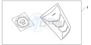 CBR1000RA9 Australia - (U / ABS SPC) drawing TANKPAD / FUEL LID COVER