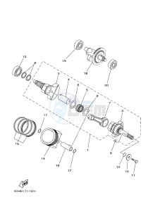 YFM450FWAD YFM45GPXG GRIZZLY 450 EPS (2LCB) drawing CRANKSHAFT & PISTON