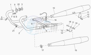 California 1100 EV PI Cat. Stone/Touring PI Cat drawing Exhaust unit