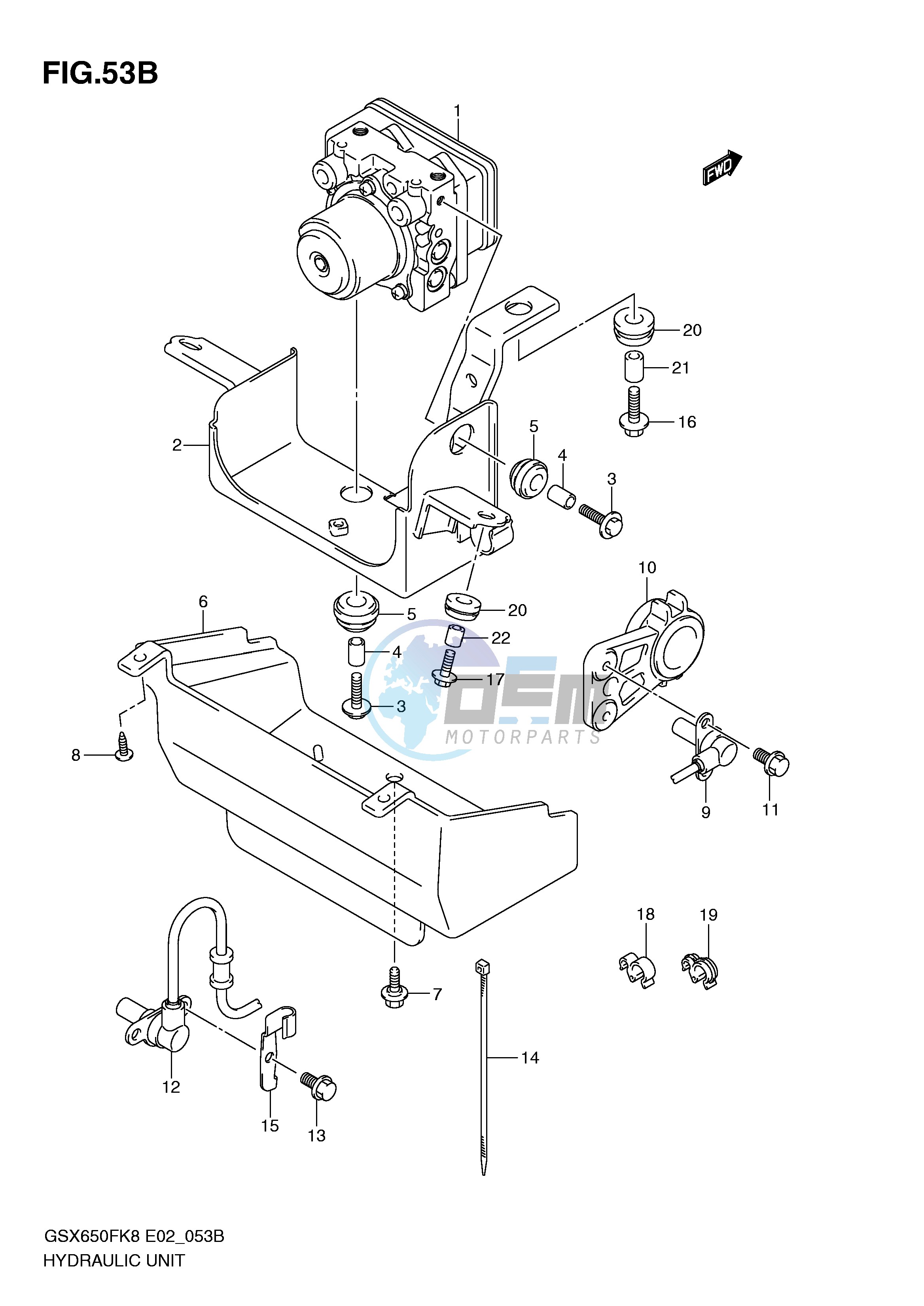 HYDRAULIC UNIT (GSX650FAK9 FUAK9 FAL0 FUAL0)