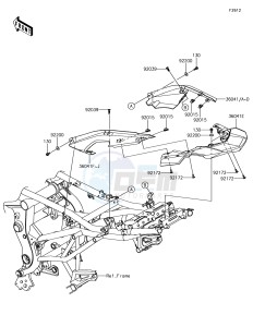 VERSYS 650 ABS KLE650FHFA XX (EU ME A(FRICA) drawing Seat Cover