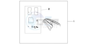 CB600FA9 Australia - (U / ABS) drawing REAR SEAT COWL QUASAR SILVER METALLIC