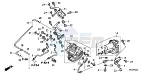 CBR1000RA9 UK - (E / ABS) drawing REAR POWER UNIT/REAR VALV E UNIT