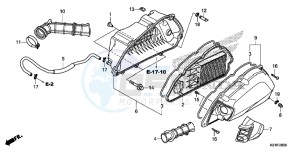 SH125E SH125 E drawing AIR CLEANER